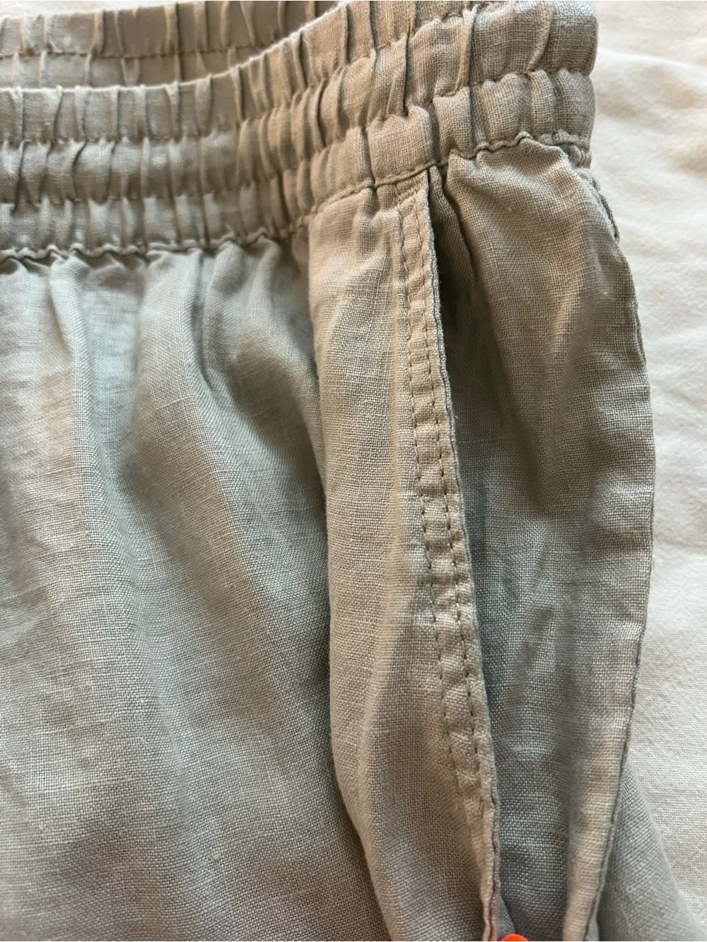 Sage green linen drawstring pants with pockets NWT size medium